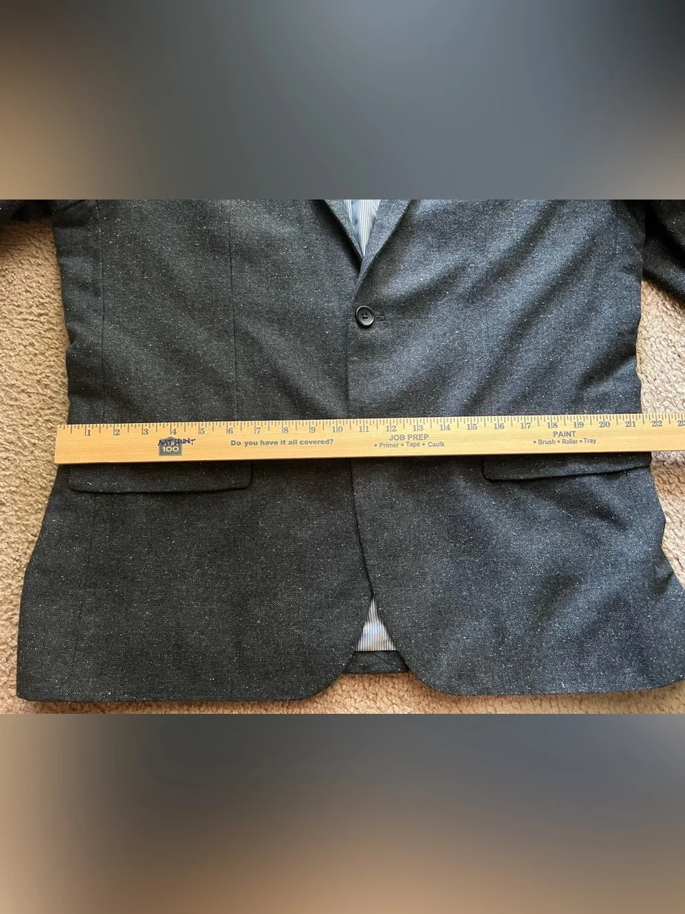 NWT Banana Republic Wool Blend Tailored Slim Fit Sport Coat Jacket 46R Charcoal